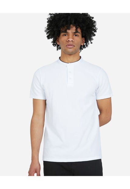 Polo Para Hombre Cuello Maquina  Color Blanco Marca Seven Seven #45110515
