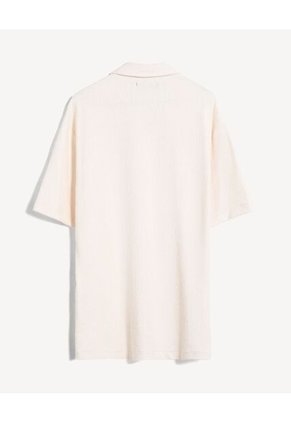 Camisa Resort Texturizada  Para Hombre Marfil Seven Seven