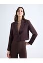Blazer Crop  Para Mujer Café Seven Seven de Seven Seven
