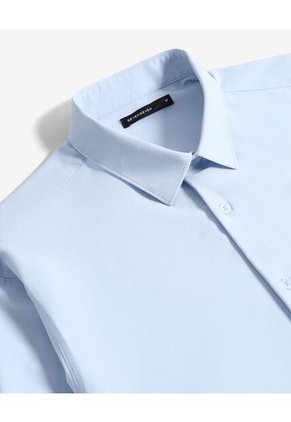 Camisa Stretch Cuello Gales  Para Hombre Azul Seven Seven