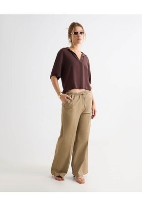 Pantalón  Para Mujer Moda Color Camel Marca Seven Seven #28071988