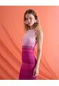 Vestido Largo En Tricot  Para Mujer Rosa Seven Seven de Seven Seven