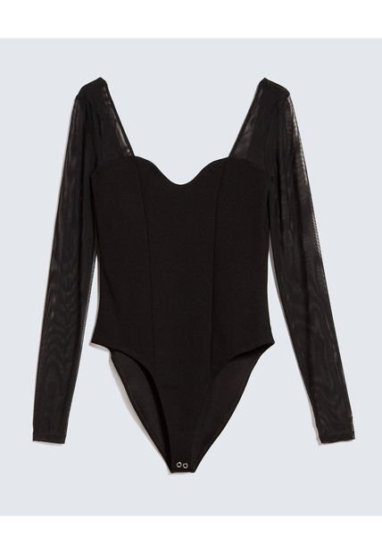 Camiseta Para Mujer Manga Larga Moda Color Negro Marca Seven Seven #28096305