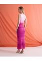 Vestido Largo En Tricot  Para Mujer Rosa Seven Seven de Seven Seven