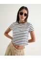 Camiseta A Rayas  Para Mujer Azul Seven Seven de Seven Seven