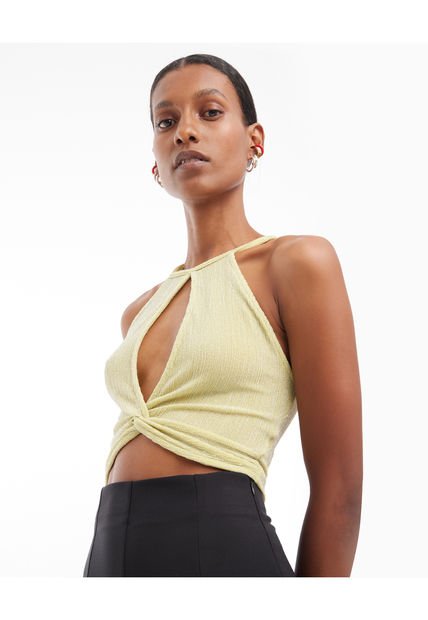 Camiseta Para Mujer Manga Sisa Color Amarillo  Marca Seven Seven #28095336