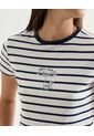 Camiseta A Rayas  Para Mujer Azul Seven Seven de Seven Seven