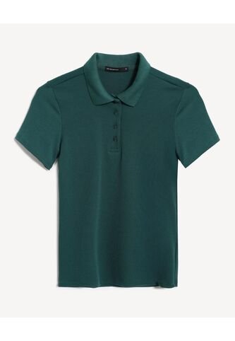 Polo Slim Acanalada  Para Mujer Verde Seven Seven Seven Seven