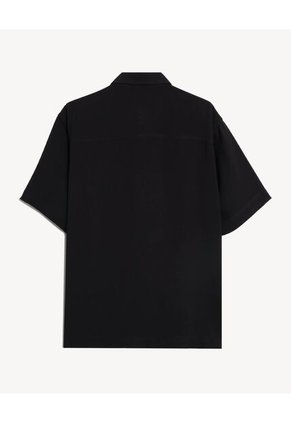 Camisa  Para Hombre Manga Corta Con Bolsillo Cuello C Color Negro Marca Seven Seven #45012242