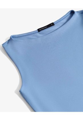 Body Cuello Bandeja Licrado  Para Mujer Azul Seven Seven