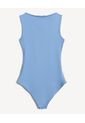 Body Cuello Bandeja Licrado  Para Mujer Azul Seven Seven de Seven Seven