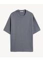 Camiseta Oversize Texturizada  Para Hombre Gris Seven Seven de Seven Seven