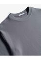 Camiseta Oversize Texturizada  Para Hombre Gris Seven Seven de Seven Seven
