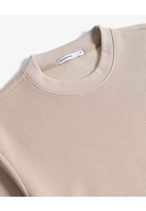 Camiseta En Rib Regular  Para Hombre Gris Seven Seven