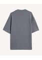 Camiseta Oversize Texturizada  Para Hombre Gris Seven Seven de Seven Seven