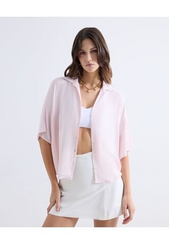 Blusa Fluida Texturizada  Para Mujer Rosado Seven Seven Seven Seven