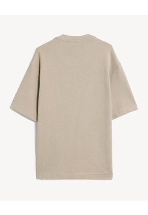 Camiseta En Rib Regular  Para Hombre Gris Seven Seven