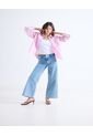 Blusa Oversize Con Botonadura  Para Mujer Rosa Seven Seven de Seven Seven
