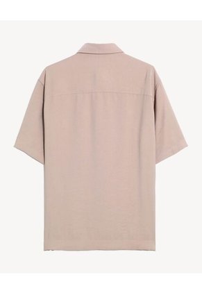 Camisa  Para Hombre Manga Corta Con Bolsillo Cuello C Color Taupe Marca Seven Seven #45012240