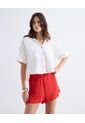 Blusa Holgada Con Bolsillos  Para Mujer Blanco Seven Seven de Seven Seven