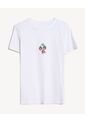 Camiseta Semi Ajustada Estampada  Para Mujer Marfil Seven Seven de Seven Seven