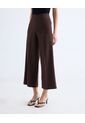 Pantalón Culotte Con Pinzas  Para Mujer Camel Seven Seven de Seven Seven