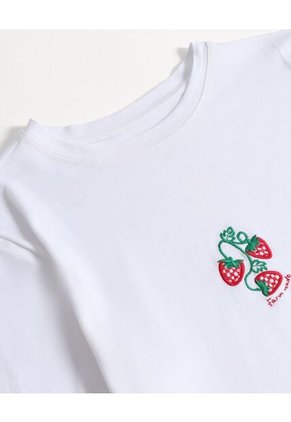 Camiseta Semi Ajustada Estampada  Para Mujer Marfil Seven Seven