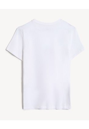 Camiseta Semi Ajustada Estampada  Para Mujer Marfil Seven Seven