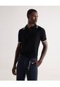 Polo Tejido Fit Regular  Para Hombre Negro Seven Seven de Seven Seven