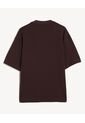 Camiseta Oversize Texturizada  Para Hombre Café Seven Seven de Seven Seven
