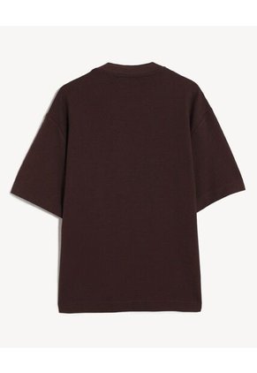 Camiseta Oversize Texturizada  Para Hombre Café Seven Seven