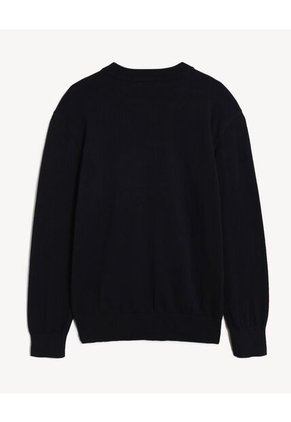Saco Básico En Tricot  Para Hombre Negro Seven Seven