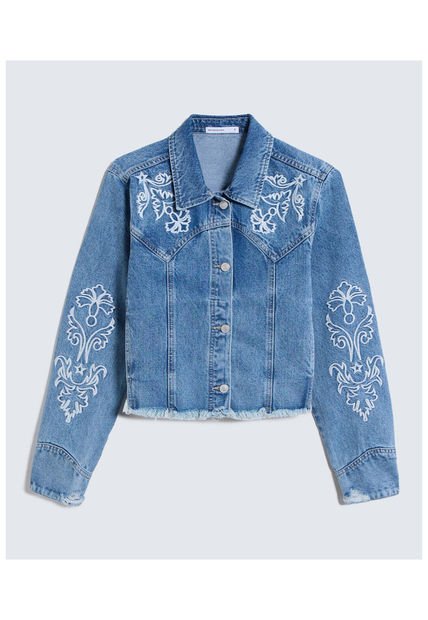 Chaqueta Para Mujer Trucker Color Azul Medio Marca Seven Seven #28080955