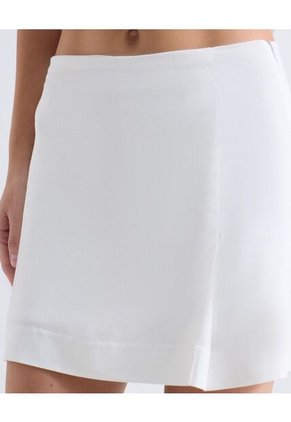 Falda Short Fluido  Para Mujer Blanco Seven Seven