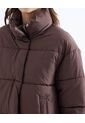 Chaqueta Acolchada Cuello Alto  Para Mujer Café Seven Seven de Seven Seven