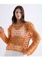 Saco Tejido En Crochet  Para Mujer Naranja Seven Seven de Seven Seven