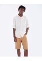 Camisa En Efecto Lino  Para Hombre Marfil Seven Seven de Seven Seven