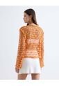 Saco Tejido En Crochet  Para Mujer Naranja Seven Seven de Seven Seven