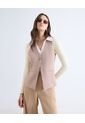 Chaleco Sastrero Con Escote En V  Para Mujer Beige Seven Seven de Seven Seven