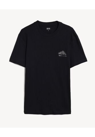 Camiseta  Para Hombre Manga Corta Cuello Redondo Color Negro Marca Seven Seven #45097677 Seven Seven