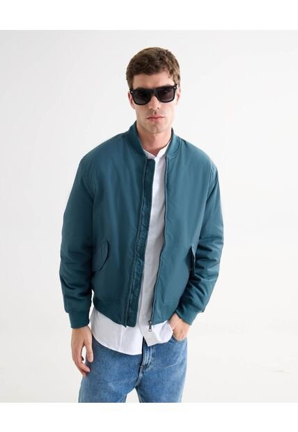 Chaqueta Bomber Con Cierre Y Bolsillos  Para Hombre Agua Seven Seven