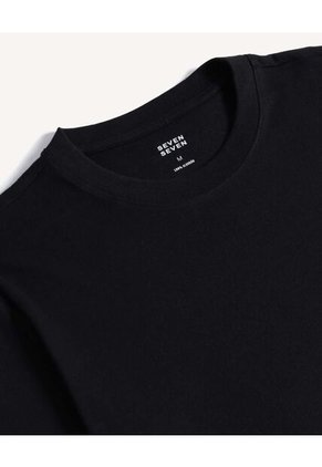 Camiseta  Para Hombre Manga Corta Cuello Redondo Color Negro Marca Seven Seven #45097677