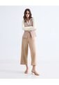 Chaleco Sastrero Con Escote En V  Para Mujer Beige Seven Seven de Seven Seven