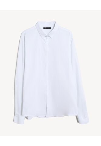 Camisa Stretch Cuello Gales  Para Hombre Marfil Seven Seven Seven Seven
