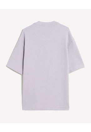 Camiseta Oversize Texturizada  Para Hombre Lila Seven Seven