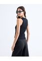 Top Tejido Escote En V Con Botones  Para Mujer Negro Seven Seven de Seven Seven