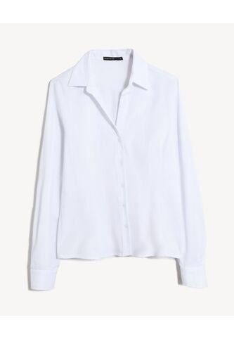 Blusa Camisera Con Pinzas  Para Mujer Marfil Seven Seven Seven Seven