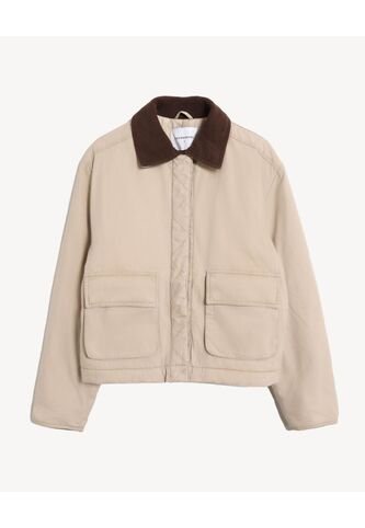 Chaqueta Retro Con Bolsillos  Para Mujer Beige Seven Seven Seven Seven