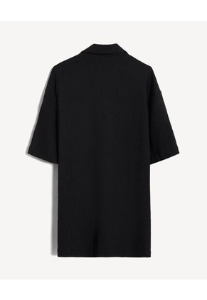 Camisa Resort Texturizada  Para Hombre Negro Seven Seven