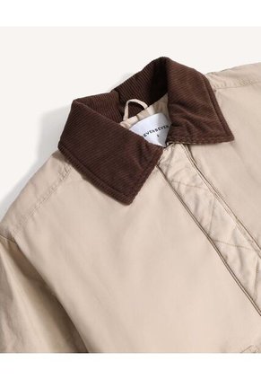 Chaqueta Retro Con Bolsillos  Para Mujer Beige Seven Seven